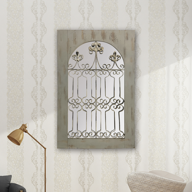 Shabby Chic Wrought Iron Mirror JX005